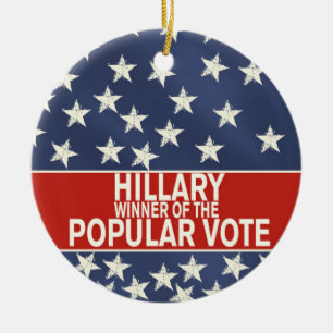 Ornamento De Cerâmica Hillary, vencedor do voto popular!