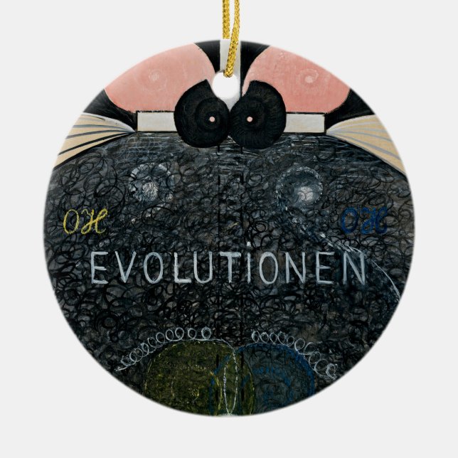 Ornamento De Cerâmica Hilma af Klint - A Evolução, 7 (Frente)
