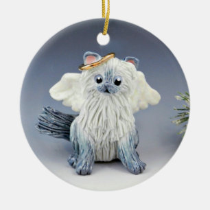 Ornamento De Cerâmica Himalayan Cat Bluepoint Angel Cerâmica Ornament