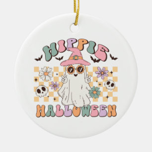 Ornamento De Cerâmica Hippie Halloween