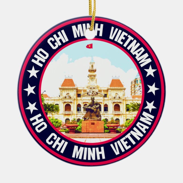 Ornamento De Cerâmica Ho Chi Minh (Frente)