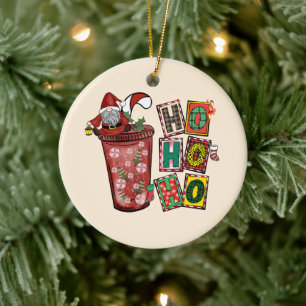 Ornamento De Cerâmica Ho Ho Chirstmas Gnomo