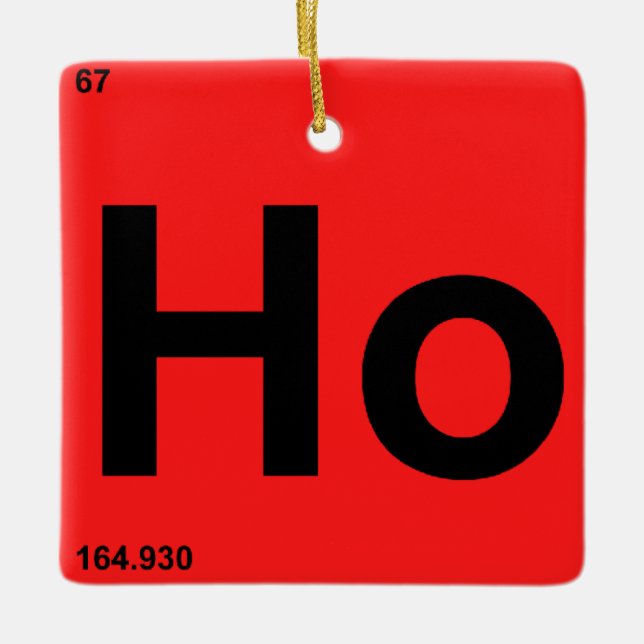 Ornamento De Cerâmica Ho Ho Ho (Frente)