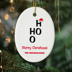 Ornamento De Cerâmica Ho Ho Ho: Feliz Natal