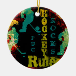 ORNAMENTO DE CERÂMICA HOCKEY