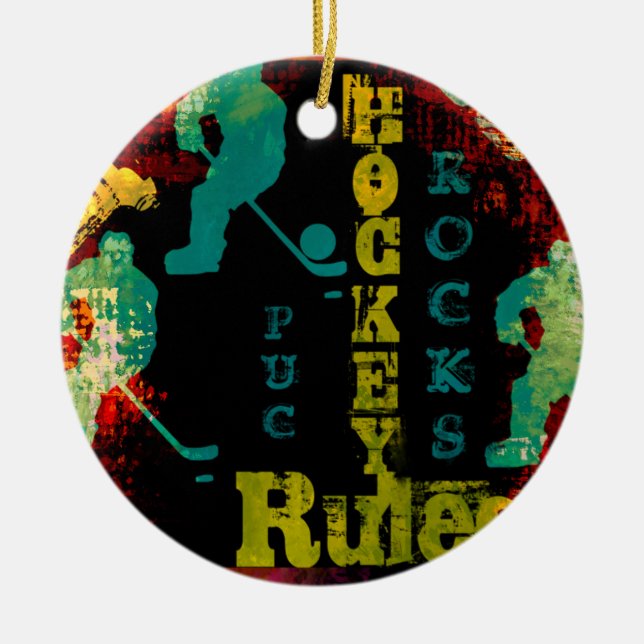 ORNAMENTO DE CERÂMICA HOCKEY (Frente)