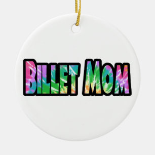 Ornamento De Cerâmica Hockey Billet Mãe Tie Dye