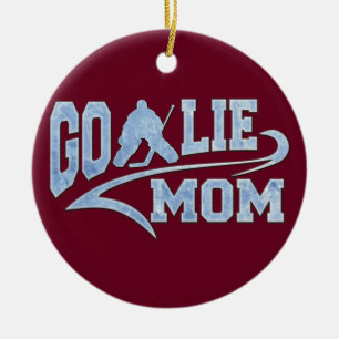 Ornamento De Cerâmica Hockey Goalie Mãe - Cauda Atlética