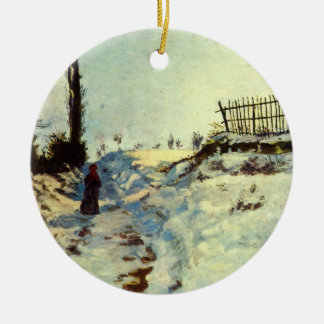 Ornamento De Cerâmica Hollow na neve