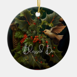 Ornamento De Cerâmica Holly e Ivy Ornament