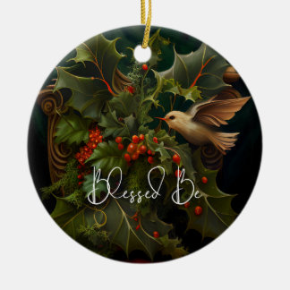Ornamento De Cerâmica Holly e Ivy Ornament