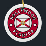 Ornamento De Cerâmica Hollywood Florida<br><div class="desc">Hollywood Florida</div>