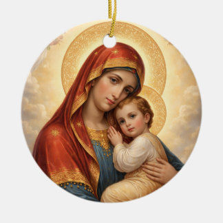 Ornamento De Cerâmica Holy Mother of God – Divine Love & Protection´11