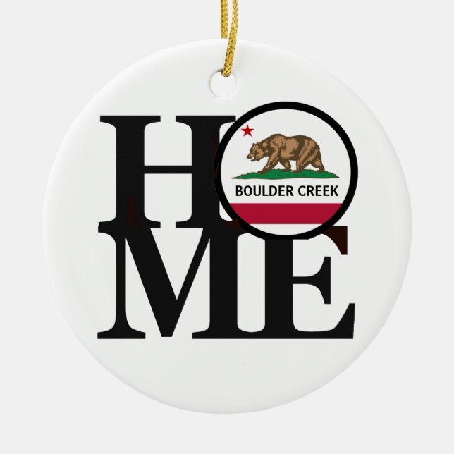 Ornamento De Cerâmica HOME Boulder Creek CA (Frente)
