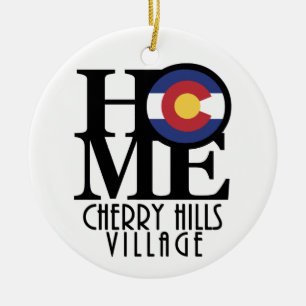 Ornamento De Cerâmica HOME Cherry Colinas Village Colorado