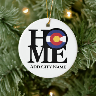 Ornamento De Cerâmica Home Colorado Personalizável