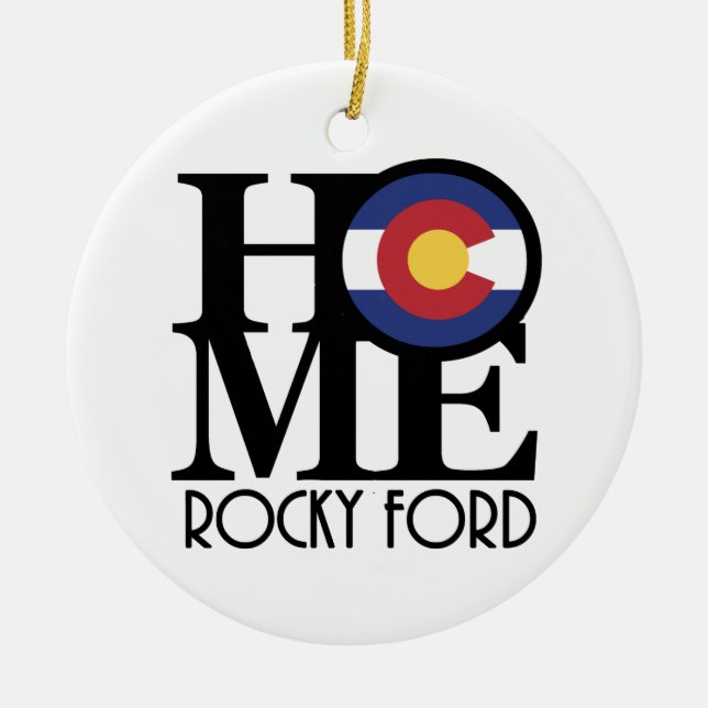Ornamento De Cerâmica HOME Rocky Ford Colorado (Frente)