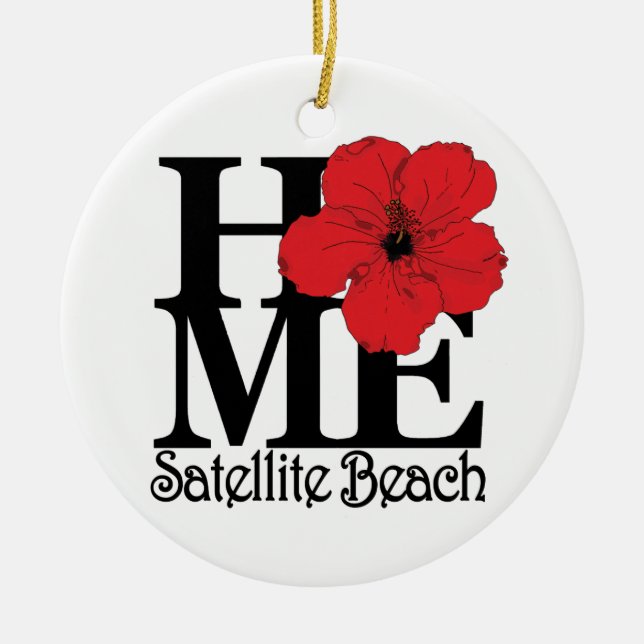 Ornamento De Cerâmica HOME Satellite Beach (Frente)