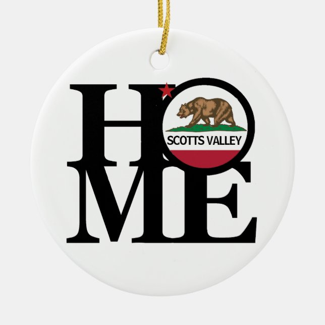 Ornamento De Cerâmica HOME Scotts Valley CA (Frente)