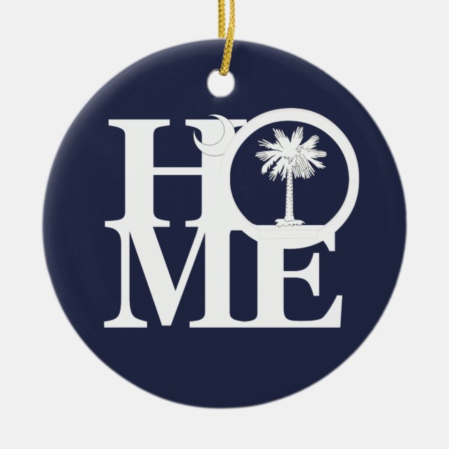 Ornamento De Cerâmica HOME South Carolina (Frente)