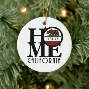 Ornamento De Cerâmica HOME Veneice California