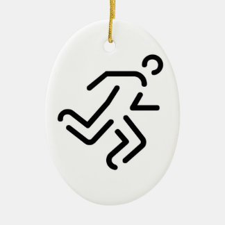 Ornamento De Cerâmica homem continuar running ele