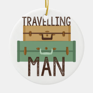 Ornamento De Cerâmica Homem de viagem