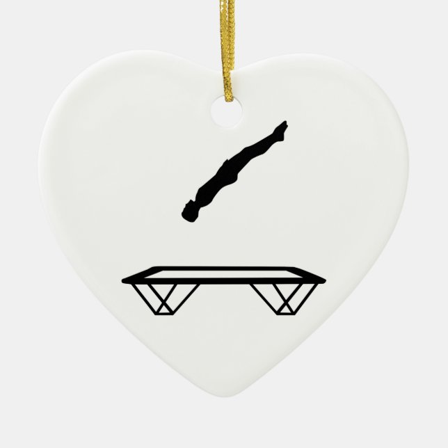 Ornamento De Cerâmica Homem do trampolim (Frente)