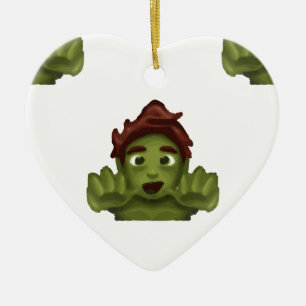 Ornamento De Cerâmica homem zombie emoji