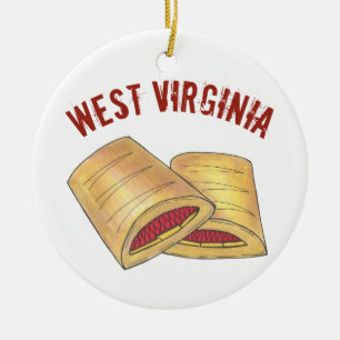 Ornamento De Cerâmica Homemade WV West Virginia Pepperoni Rolls