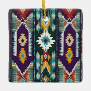 Ornamento De Cerâmica Homenagem Nativa Americana ao Abstrato S9