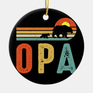 Ornamento De Cerâmica Homens Do Urso Do Opa Vintage, Decoração Do Urso R