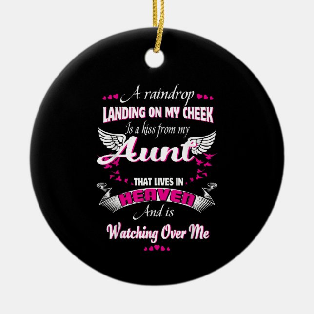 Ornamento De Cerâmica Homens Perdem Tia No Memorial Minha Tia (Frente)