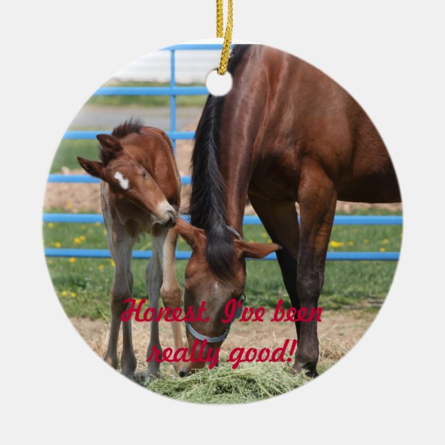 Ornamento De Cerâmica Honesto eu fui bom! (Frente)