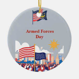 Ornamento De Cerâmica Honrando Nossos Heróis: Celebração do Dia das Forç