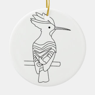 Ornamento De Cerâmica Hoopoe Ornament