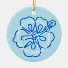 Ornamento De Cerâmica Ho'oponopono... eu te amo... eu sinto muito.