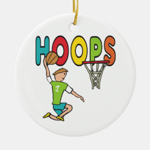 Ornamento De Cerâmica Hoops de basquetebol