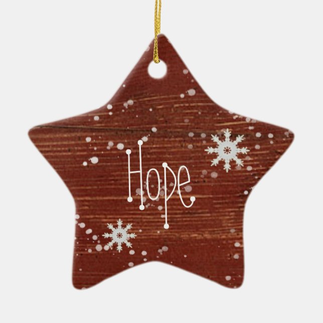 Ornamento De Cerâmica Hope Faith Ornament (Frente)