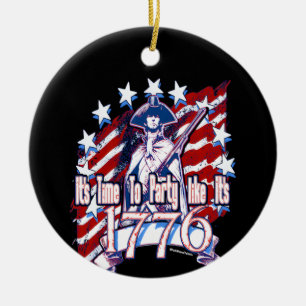 Ornamento De Cerâmica Hora de festejar como se fosse 1776