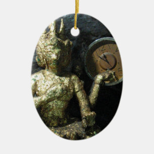 Ornamento De Cerâmica Hora do Buda... Tailândia