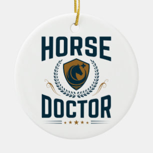 Ornamento De Cerâmica Hormonas Médico Veterinário Equino