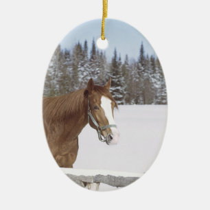 Ornamento De Cerâmica Horse Lovers Holiday Decorations