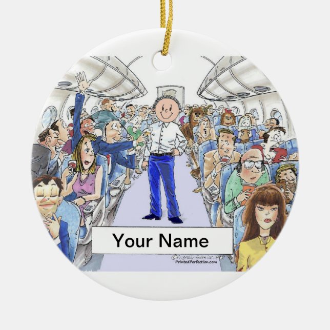 Ornamento De Cerâmica Hospedeiros de bordo - homem (Frente)