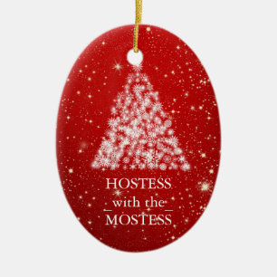 Ornamento De Cerâmica Hostess com os Natal de Mostess