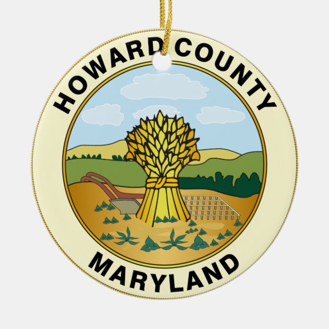 Ornamento De Cerâmica Howard County (Frente)