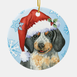 Ornamento De Cerâmica Howlidays feliz Bluetick