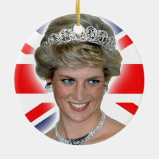 Ornamento De Cerâmica HRH Princesa Diana Union Jack
