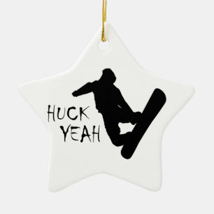 Ornamento De Cerâmica Huck Sim (Snowboard)
