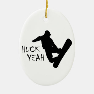 Ornamento De Cerâmica Huck Sim (Snowboard)